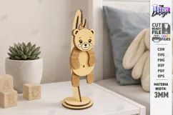 Wiggly Animal Laser Cut | Swinging Animal Figurine | Bear Product Image 1