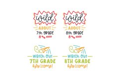 Wild About 7 8 Grade Watch Out 7 8 Grade SVG Cut File Product Image 1
