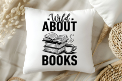 Wild About Books SVG, Book Lover SVG, Reading SVG Product Image 5
