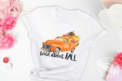 Fall truck sublimation design, leopard pumpkin png Product Image 2