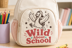 Wild About School SVG, Funny Back to School Duck PNG Design Product Image 3