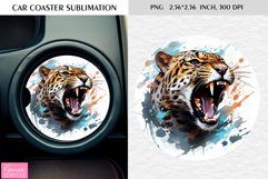 Watercolor Wild Animal |Car Coaster Sublimation|Leopard Product Image 1