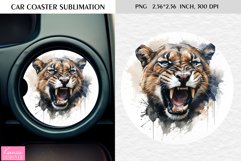 Watercolor Wild Animal|Car Coaster Sublimation|Panther Product Image 1