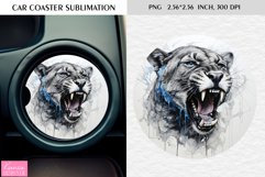 Watercolor Wild Animal|Car Coaster Sublimation|Panther Product Image 1