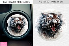 Watercolor Wild Animal|Car Coaster Sublimation|Tiger Product Image 1