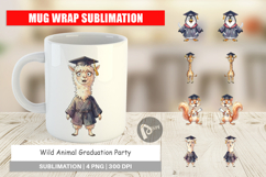 Wild Animal Graduation Party Mug Wrap Product Image 1