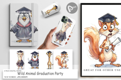 Wild Animal Graduation Party Digital Paper Product Image 1