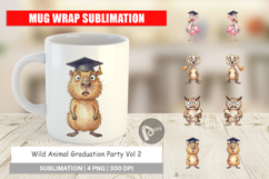 Wild Animal Graduation Party Mug Wrap Product Image 1