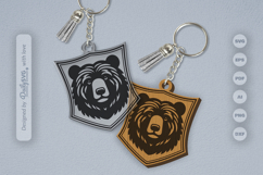 Wild Animal Keychain Laser Cut SVG Product Image 2