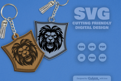 Wild Animal Keychain Laser Cut SVG Product Image 7