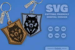 Wild Animal Keychain Laser Cut SVG Product Image 2
