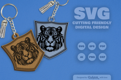 Wild Animal Keychain Laser Cut SVG Product Image 3