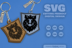 Wild Animal Keychain Laser Cut SVG Product Image 10