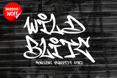 Wild Blitch | Monoline Graffiti Webfont for Urban Street Product Image 1