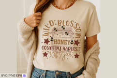 Vintage Countryside Honey Sign SVG PNG T-shirt Design Product Image 4