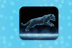 Futuristic Neon Wild Cat in Motion Product Image 3
