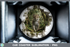 GorgeousWild Cats 3D Hole Car Coaster design.