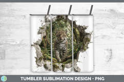 GorgeousWild Cats 3D Hole Tumbler design.