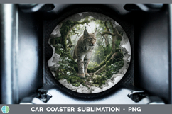 GorgeousWild Cats 3D Hole Car Coaster design.