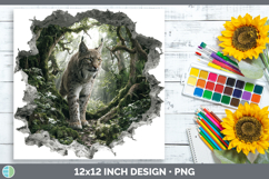 GorgeousWild Cats 3D Hole Paper Backgrounds design.