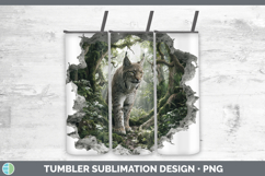 GorgeousWild Cats 3D Hole Tumbler design.