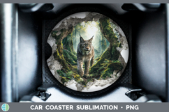 GorgeousWild Cats 3D Hole Car Coaster design.