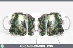 GorgeousWild Cats 3D Hole Mug Wrap design.
