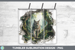 GorgeousWild Cats 3D Hole Tumbler design.