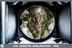 GorgeousWild Cats 3D Hole Car Coaster design.
