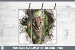 GorgeousWild Cats 3D Hole Tumbler design.
