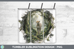 GorgeousWild Cats 3D Hole Tumbler design.