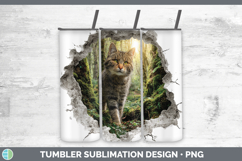 GorgeousWild Cats 3D Hole Tumbler design.