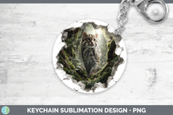 GorgeousWild Cats 3D Hole Keychain design.