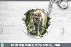 GorgeousWild Cats 3D Hole Keychain design.