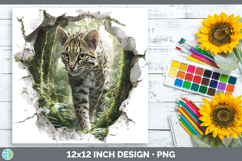 GorgeousWild Cats 3D Hole Paper Backgrounds design.