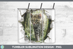 GorgeousWild Cats 3D Hole Tumbler design.