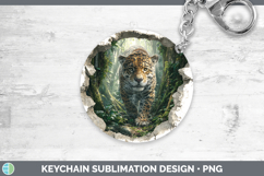 GorgeousWild Cats 3D Hole Keychain design.