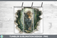 GorgeousWild Cats 3D Hole Tumbler design.