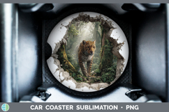 GorgeousWild Cats 3D Hole Car Coaster design.