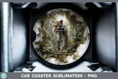 GorgeousWild Cats 3D Hole Car Coaster design.