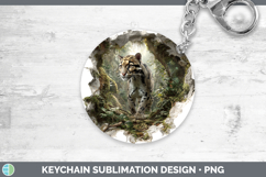 GorgeousWild Cats 3D Hole Keychain design.