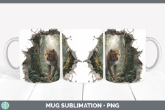 GorgeousWild Cats 3D Hole Mug Wrap design.