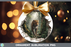 GorgeousWild Cats 3D Hole Ornament design.