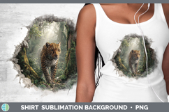 GorgeousWild Cats 3D Hole Shirt design.