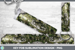 GorgeousWild Cats 3D Hole Key Fob design.