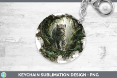 GorgeousWild Cats 3D Hole Keychain design.