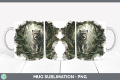GorgeousWild Cats 3D Hole Mug Wrap design.
