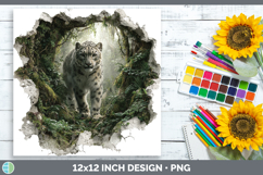 GorgeousWild Cats 3D Hole Paper Backgrounds design.