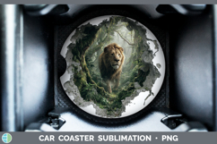 GorgeousWild Cats 3D Hole Car Coaster design.
