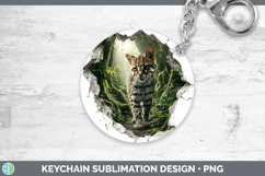 GorgeousWild Cats 3D Hole Keychain design.